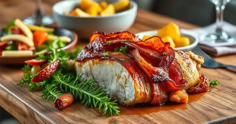 como fazer file de frango com bacon assado