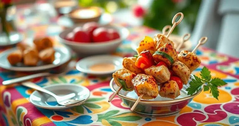 como fazer mini espetinho de frango para festa