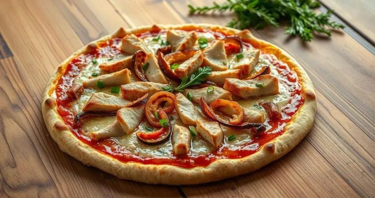 como fazer pizza de frango