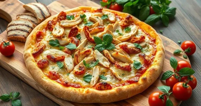 como fazer pizza simples de frango