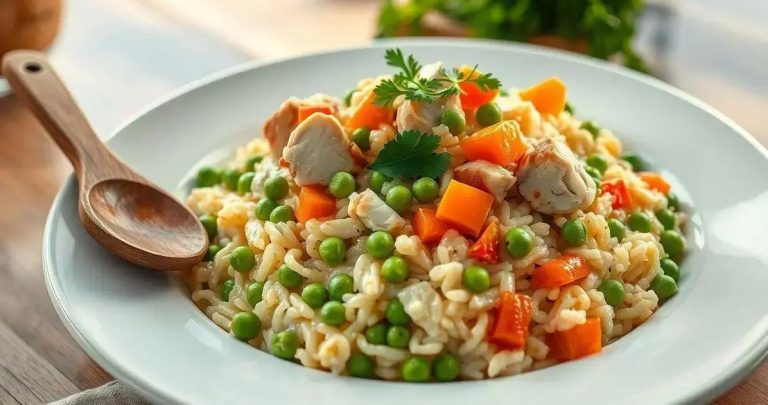 como fazer risoto de frango com legumes