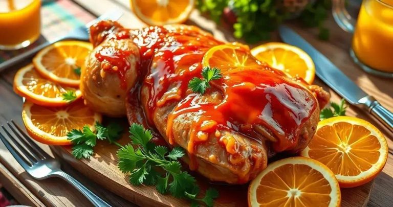 como fazer frango com molho de laranja