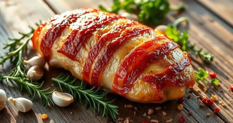 como fazer medalhão de frango com bacon no forno