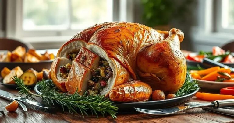 como fazer um frango recheado assado