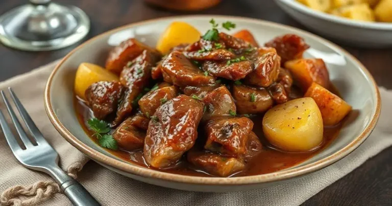 carne de panela com batata