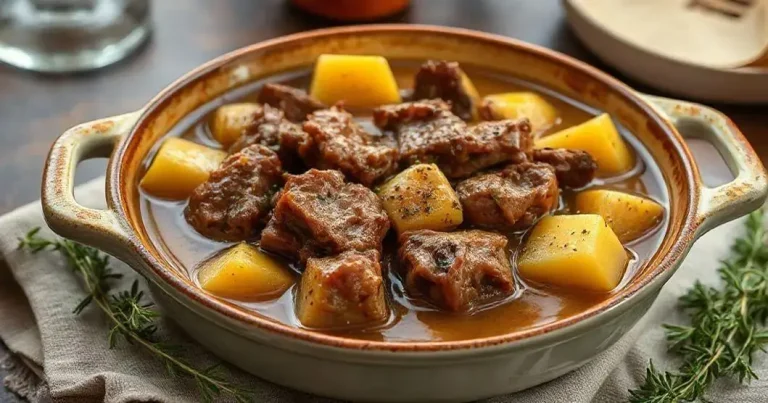 carne de panela com batata