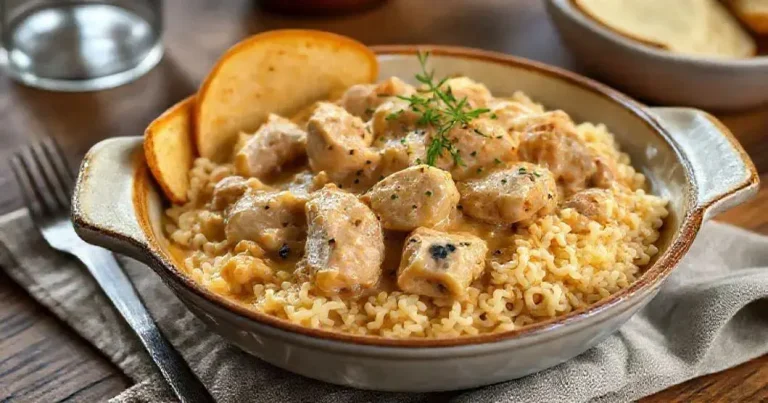 strogonoff de frango com requeijão