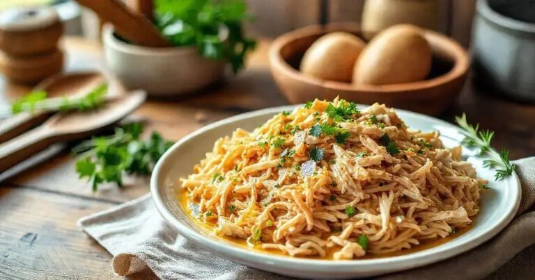 como fazer frango desfiado cremoso