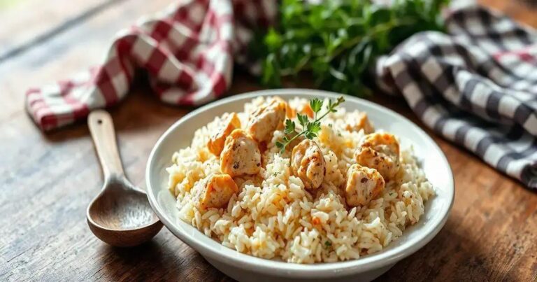 como fazer arroz cremoso com frango