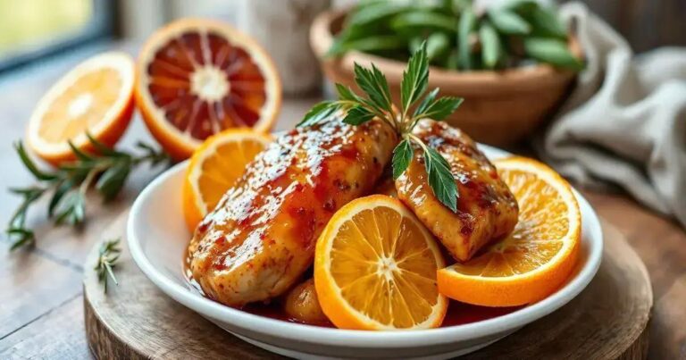 como fazer frango com laranja