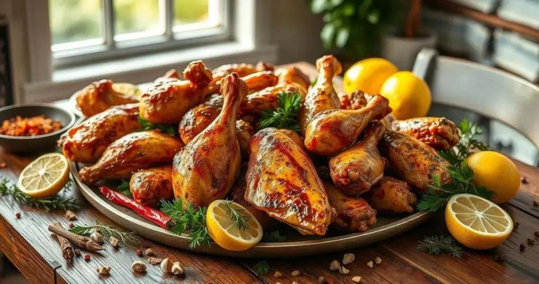 como fazer asa e coxa de frango