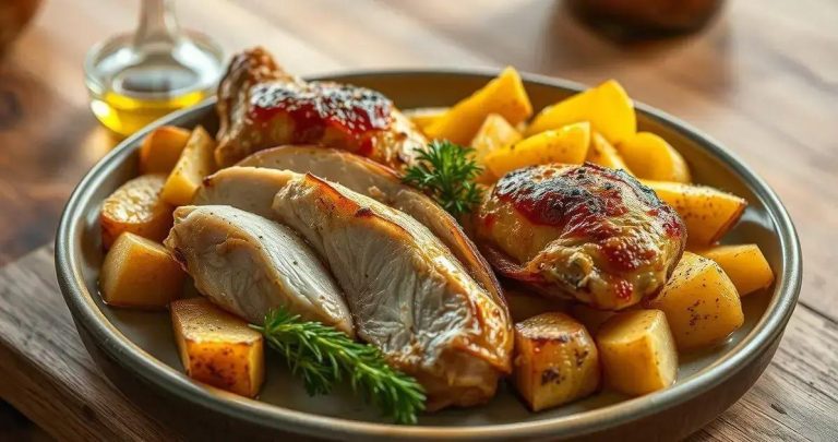como fazer frango com batata simples