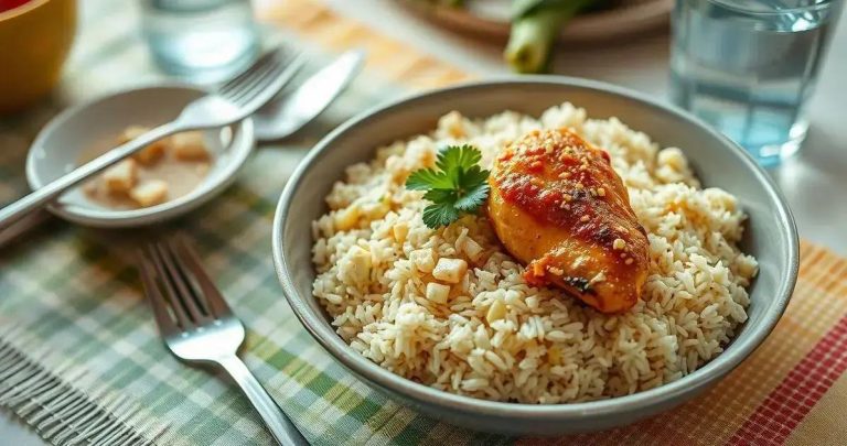arroz com frango