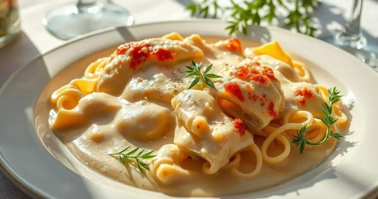 lasanha de frango com molho branco