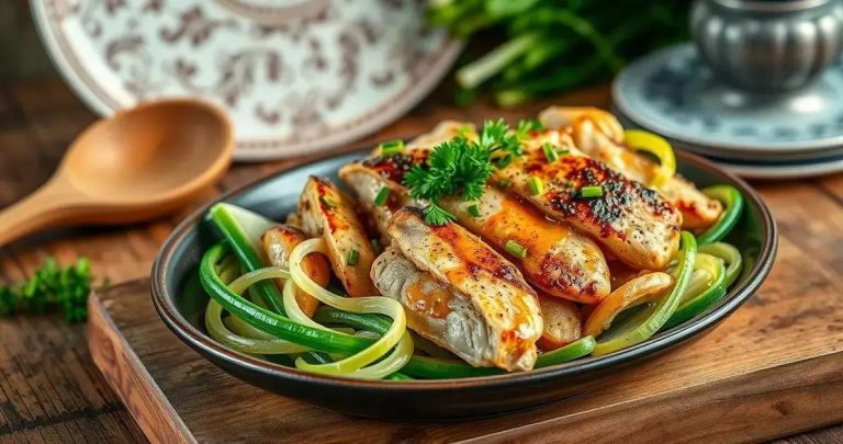 como fazer alho poro com frango