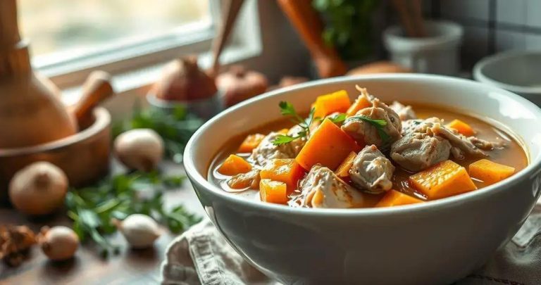 como fazer caldo de frango com batata doce