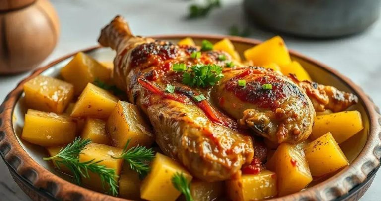 como fazer frango cozido com batata na pressao