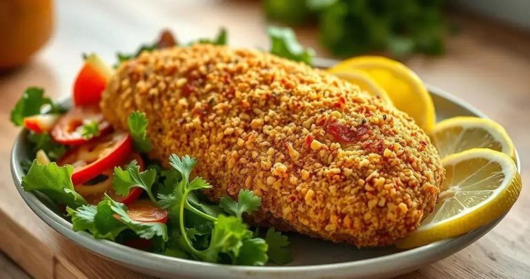 como fazer frango empanado sem farinha de rosca