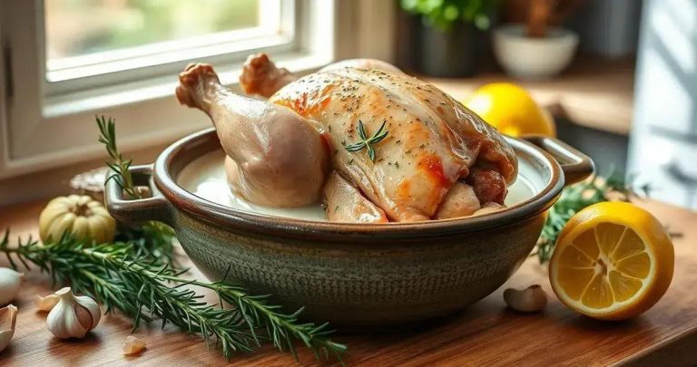 como fazer frango marinado no leite