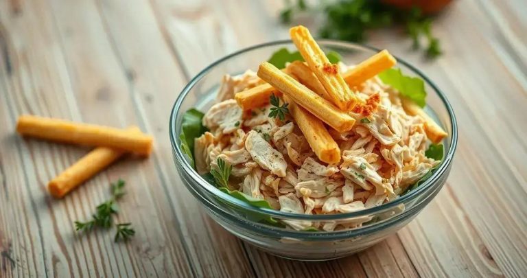 como fazer maionese com frango e batata palha