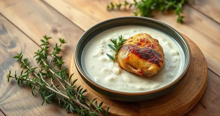 como fazer molho branco com peito de frango