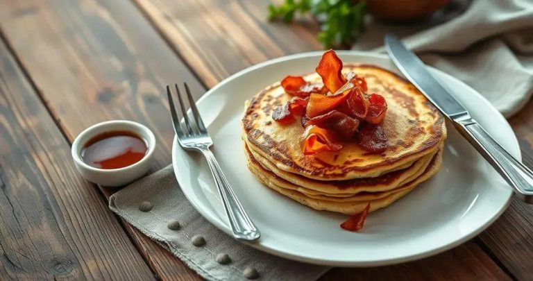 como fazer panqueca de frango com bacon