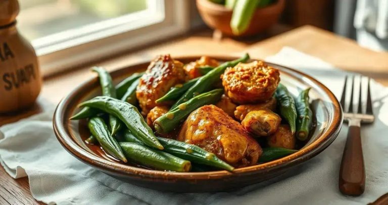 como fazer quiabo com frango caipira
