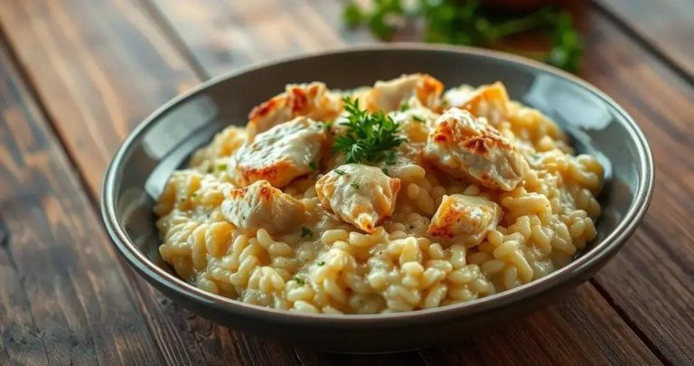 como fazer risoto de frango com queijo