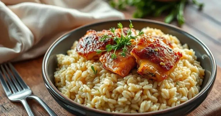 como fazer risoto de frango no forno