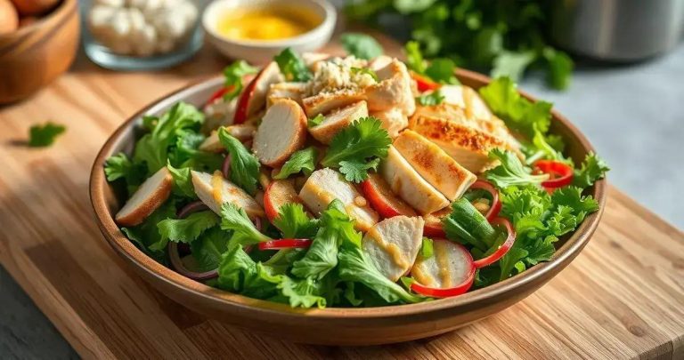 como fazer salada de repolho com frango desfiado