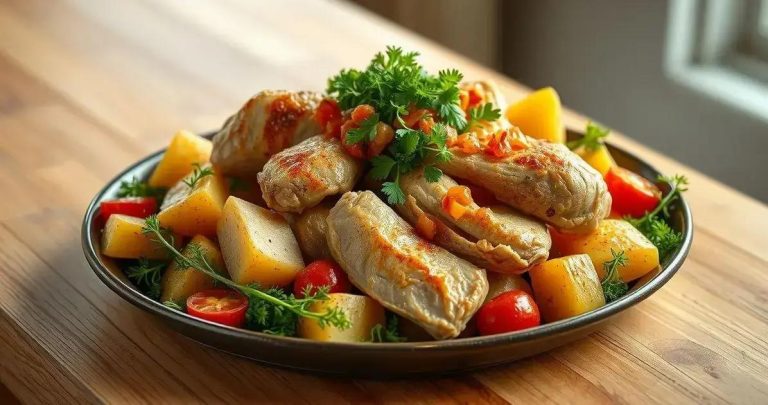 como fazer um ensopado de frango com batata