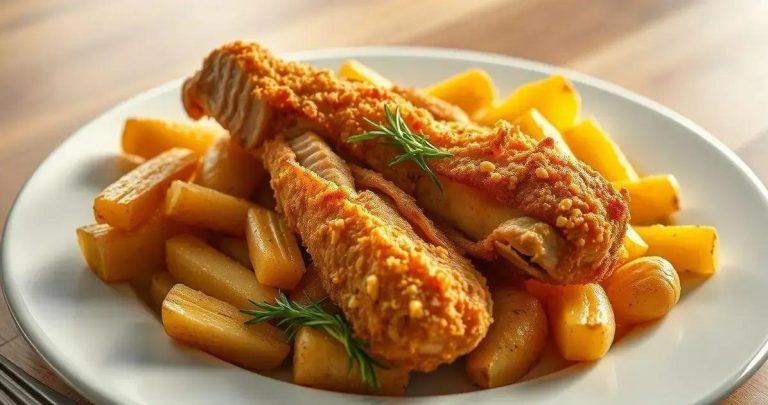 como fazer um frango frito com batata frita