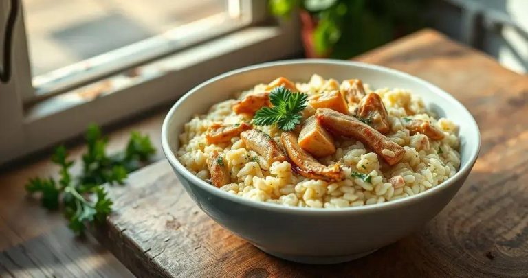 como fazer um risoto de frango desfiado