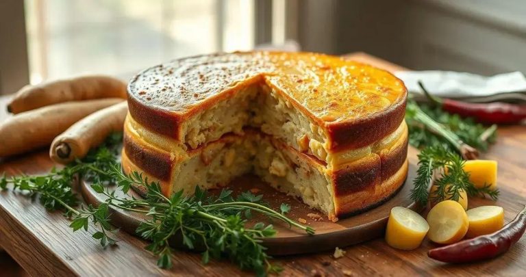 como fazer uma torta de batata doce com recheio de frango