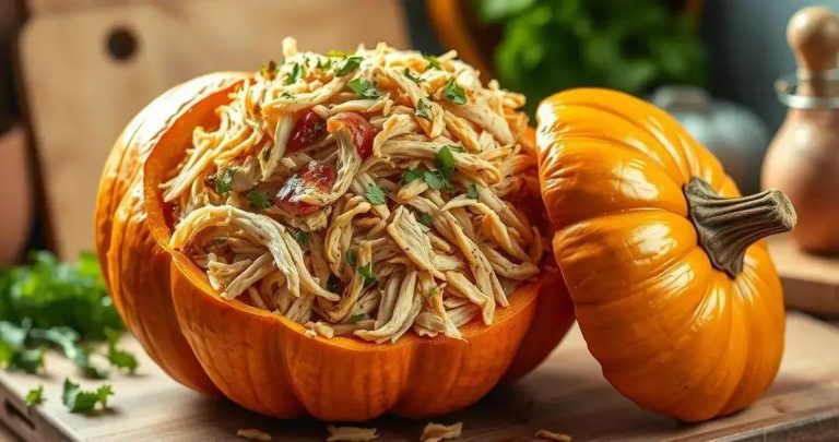 como fazer abobora recheada com frango