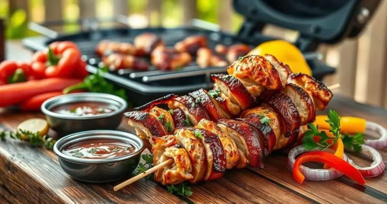 Como Fazer Espeto De Frango Com Bacon? como fazer espeto de frango com bacon