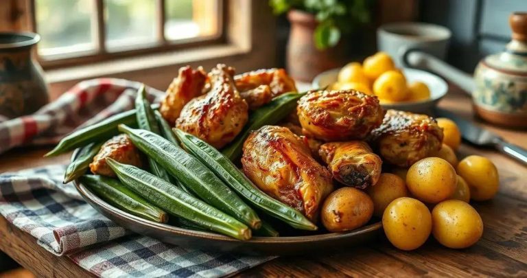 como fazer frango com quiabo e batata