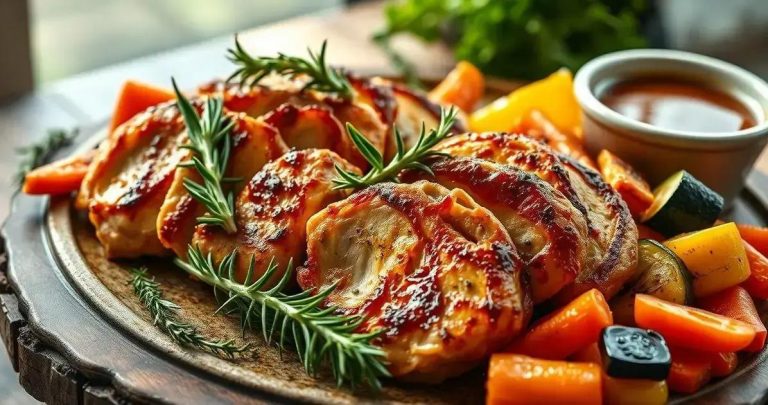 como fazer medalhão de frango assado