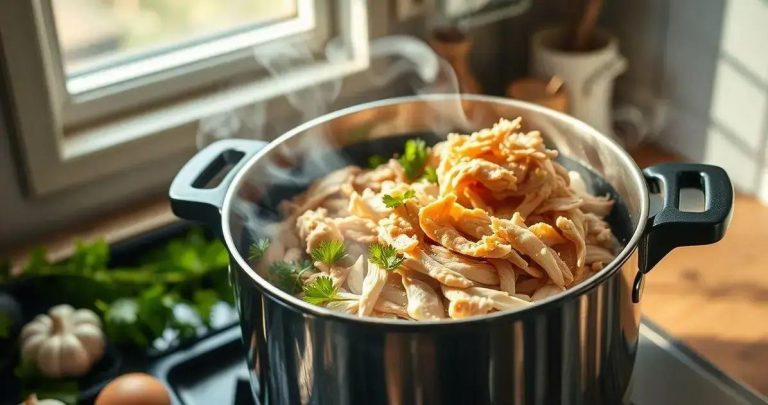 como fazer o frango desfiado na panela de pressão