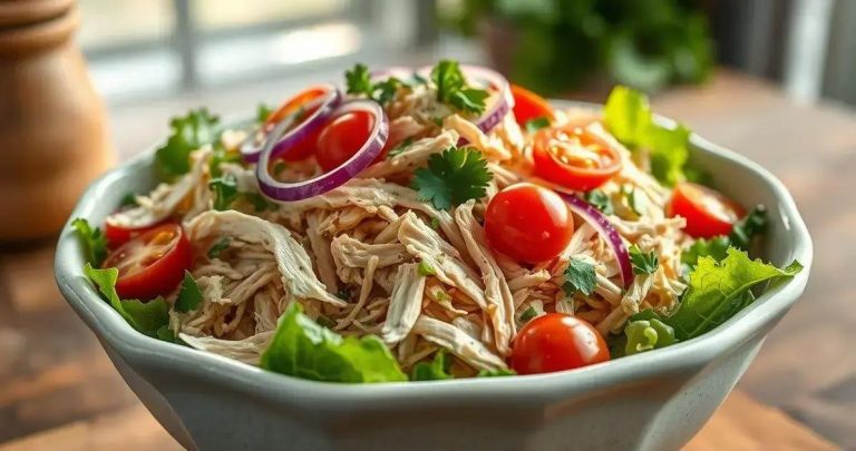 como fazer salada de frango desfiado