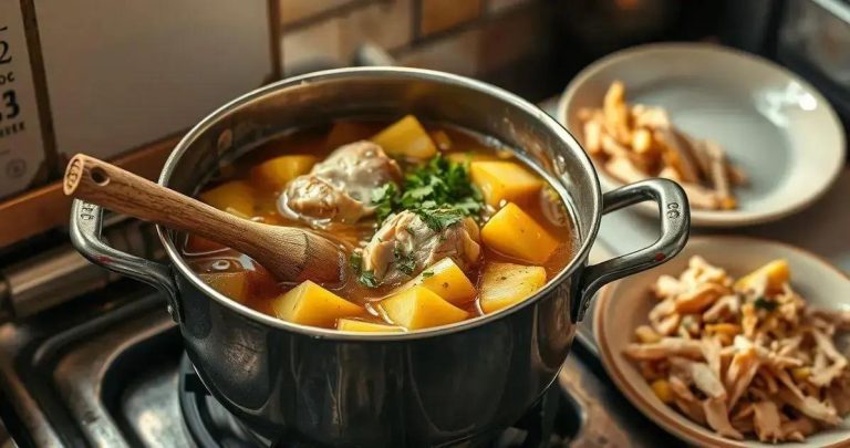 como se faz frango cozido com batata