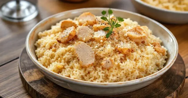 arroz de forno com frango e queijo