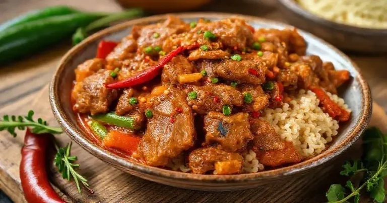 Carne Louca com Pimentões carne louca