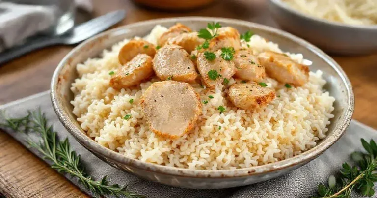 como fazer arroz com frango desfiado