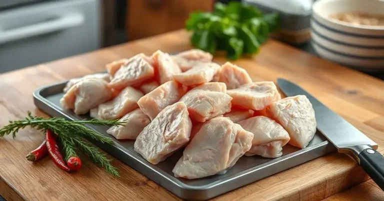 como fazer cubinhos de frango