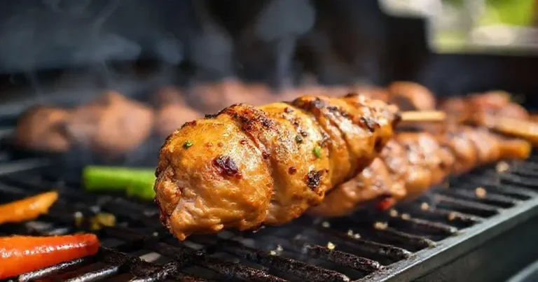 como fazer espetinho de frango na churrasqueira