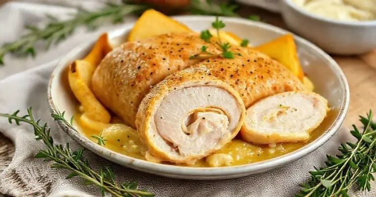 como fazer frango enrolado com queijo e presunto