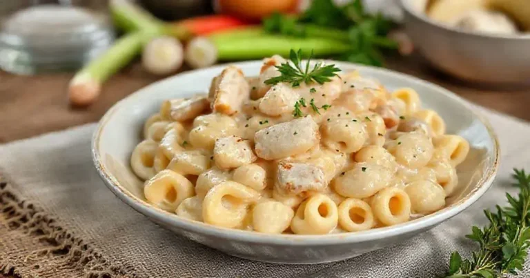 como fazer macarrão ao molho branco com frango