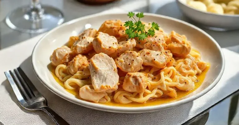 como fazer macarronada de frango simples