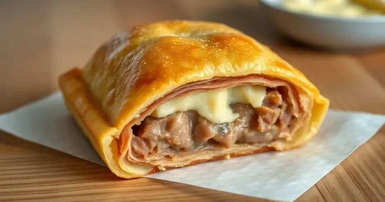 pastel de carne com queijo